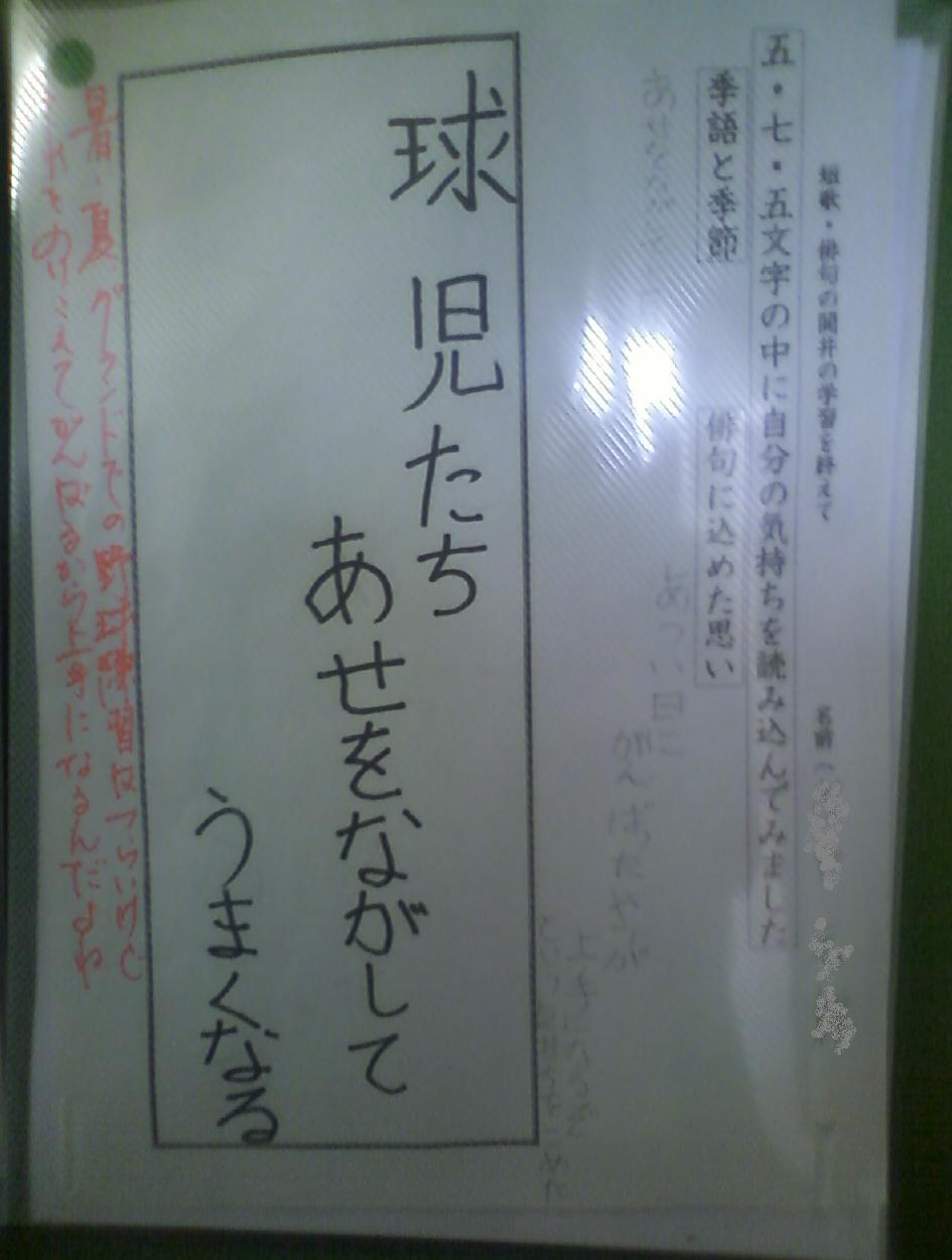 息子日記 08 05 19 25 元気100 少年野球